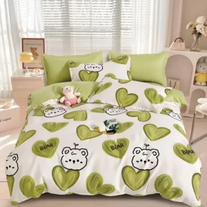 Спално бельо "Мече" за единично легло/приста от 100 % ПАМУК - С ЛАСТИК